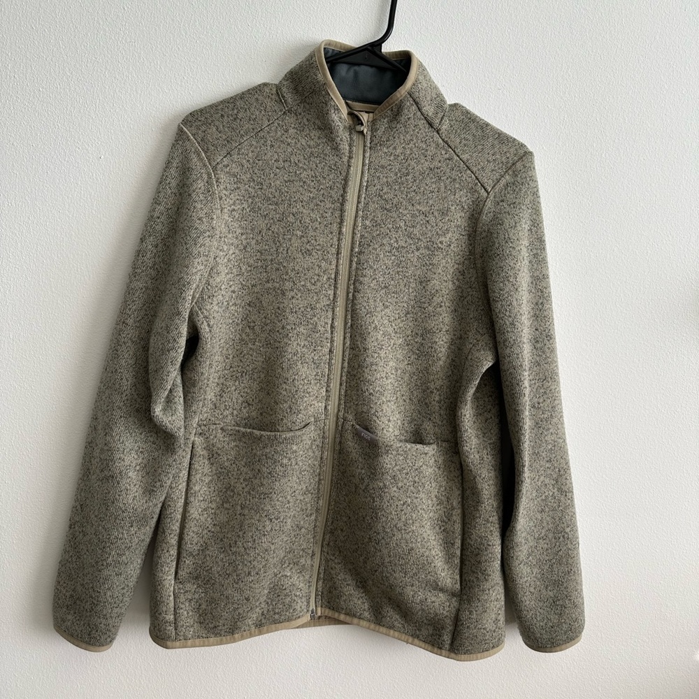 Women's Heather Light Oak On-Shift - Sweater Knit Jacket - L